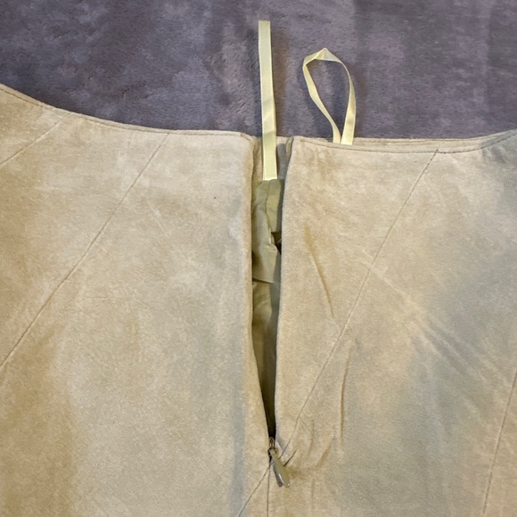 Boho Chic Suede Skirt Skotts Green Size 6 Washable Midi NWT Western Cowgirl 90s - Picture 7 of 9